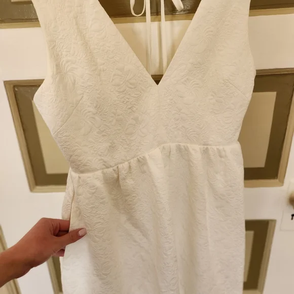 ASOS EDITION textured floral midi dress in white - Picture 3 of 8